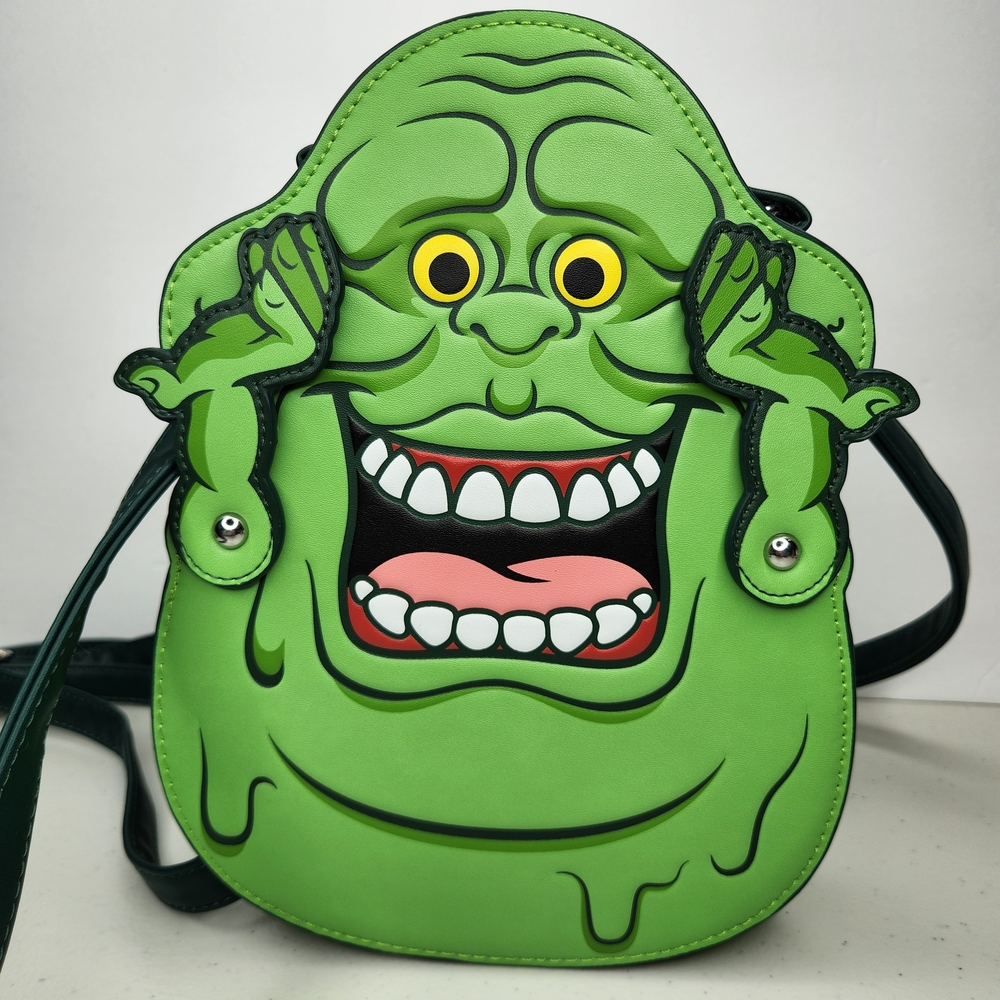 Loungefly Ghostbusters Slimer Green Convertible Backpack Crossbody Bag - Picture 2 of 11
